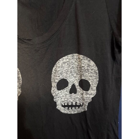 Express Black Skull Print T-Shirt S - Picture 2 of 4